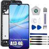 Dinow Schermo per Samsung Galaxy A13 4G SM-A135F SM-A137F, Schermo di Ricambio per Samsung Galaxy A13 LCD Touch A135 A137 Digitalizzatore con Cornice (con Strumento di Riparazione)