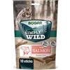 Bogar - Simply Wild - Snack gatti - Cibo per gatti - Integratore alla normale alimentazione - Stick gatto cremoso gusto Salmone - Per i momenti di interazione - 5x15g