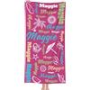 NIBESSER Telo Mare Personalizzato con Nome Asciugamano Mare Adulto Bambini Microfibra Leggero Telo Mare Antisabbia ad Asciugatura Rapida Asciugamano da Spiaggia, Stile Spiaggia Fucsia, 76x152 cm