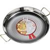 La Ideal padella per paella, in acciaio INOX, argento, 24 cm
