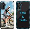 MXCUSTOM Cover Personalizzata per Samsung Galaxy A16 4G 5G, Custodia Personalizzate Antigraffio Vetro Temperato Antiurto Paraurti Morbido con Foto Immagine Testo Design Crea Le Tue (GHS-BK-P1)