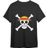 Comic Studio One Piece Maglietta | Licenza Ufficiale | Ruffy Schädel | Nero | XXL T-Shirt, Unisex