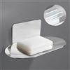 LuminaryLair Portasapone in Acciaio Inox Autoadesivo, 14 x 8cm Portasapone da Parete Senza Trapano, Montaggio a Parete per Spugne e Sapone, Porta Saponetta da Muro Acciaio Inox, per Bagno Cucina Bath(Argento)