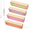 BORDEAG Set di 4 Piedistalli in Legno a LED - Basi di Presentazione Luminose Colorate per Palline di Cristallo, Gioielli