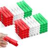 HW CASA 80 Mollette per Bucato Mollette Bucato, Plastica Rinforzata - Colorate per Calze/Asciugamani/Vestiti - Plastica Durevole