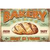 GLOBLELAND Bakery Fresh Tasty Best In Town Targa In Metallo Divertente Da Forno 12x8 Pollici per Targhe Da Giardino per Garage Targhe Artistiche Poster Decorazione Da Parete per Bar
