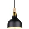 PETITES ECREVISSES Lampadario a Sospensione Moderno Lampadario da Soffitto Industriale Retro Lampade a sospensione Metallo e Legno Lampadario E27 per Cucina Sala da Pranzo Cucina Caffè (Nero)