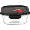 LocknLock Lock & Lock Contenitore per Alimenti in Vetro con Coperchio ermetico - Portavivande per Scaldare al Forno e Congelare in Freezer - Senza BPA, 750ml
