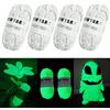 AUAUY Filato Glow in The Dark, 4 Rotoli di Filato Luminoso per Uncinetto, Forniture per Cucito da 55 Metri per Arti Fai da Te, Artigianato Maglieria, Uncinetto e Articoli per Feste Fai da Te (Bianco)