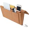 BOOWEN Tasca Portaoggetti Letto Organizer per Bracciolo Divano con 5 Tasche Feltro Borsa da Comodino per Telefono Telecomand Occhiali Tavoletta (cioccolato)