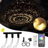 GIDEALED Twinkle, luce a cielo stellato in fibra ottica per auto/casa, kit di luci da soffitto Star con app/telecomando/modalità musica, generatore di luce RGBW e 300pcs*0,75mm*2m cavo in fibra ottica