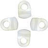 SISI UK Ganci scorrevoli per tende, colore bianco, ganci scorrevoli per binari per tende, 10 mm x 6 mm, sottili, confezione da 20