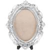 Amosfun Mini cornice portafoto ovale argento antico stile europeo vintage cornice portafoto in resina per decorazione e sfondo fotografico ideale per la casa