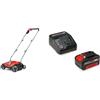 Einhell Arieggiatore Scarificatore senza fili da 18 V GC-SC 18/28 Li Solo +Einhell Starter Kit 4,0 Ah con batteria e caricabatterie Power X-Change, Li-Ion, 18 V, Tempo di ricarica 75 minuti
