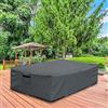 Gasadar Copertura per mobili da patio, impermeabile, resistente, rettangolare, per tavolino da caffè, 121 x 71 x 33 cm, grigio