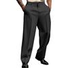 Generisch Eleganti pantaloni chino da uomo, pantaloni da golf, elasticizzati, slim fit, da golf, comodi e pratici, per il lavoro e il tempo libero, taglio dritto con pieghe in vita e tasche, Nero , XL