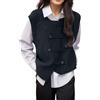 Generic Gilet da Donna Pullover Senza Maniche Lavorato a Maglia Top Casual retrò Tranche