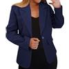 Generico Giacca Blazer Da Donna Manica Lunga Blazer Jersey Slim Fit Giacca Da Abito Con Bottone Elegante Cardigan Corto Aperta Sul Davanti Tailleur Business Primavera Leggera Cappotto Lavoro Giacca Casual