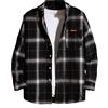 Briskorry Camicia da uomo in flanella ispessita, calda fodera in pile, moderna, a maniche lunghe, a quadri, comoda giacca invernale per uomo, vestibilità normale, in cotone, da uomo, per il tempo