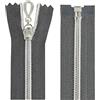 Aerzetix - C64083 - Set di 10 Cerniere Lampo a Spirale N°5 55cm separabile autobloccante - Rete in Nylon Argento - tiretto cursore in Metallo - Colore Grigio Scuro - merceria