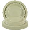 AHPYEUHK Piatti di carta 17,8 cm verde salvia 25 pezzi e 22,8 cm 25 pezzi festa compleanno set accessori per la decorazione
