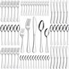 PionStar Set Posate 12 Persone PionStar 60 Pezzi, Posate Acciaio Inox con Forchette Acciaio Inox, Cucchiai, Cucchiaini da Caffè e Forchettine da Dolce | Lavabile in Lavastoviglie