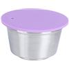 Verdant Touch Capsula da caffè in acciaio inox, riutilizzabile, ricaricabile, adatta per caffettiera Dolce Gusto, viola