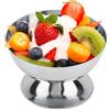 Hominas Coppe per Gelato in Acciaio Inox, Bicchieri Da Gelato in Acciaio Inossidabile Coppetta Gelato Bassa Rotondo Ice Cream Bowl per Insalata Budino Di Frutta