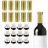 QUARKZMAN 100pz Capsule PVC Termorestringenti per Vino Tappi 30x60mm Oro | con Linguette a Strappo, 12pz Tappo Tappetto, Sigillante, per Bottiglie per Vino Cantine Casa, per Bottiglie per Vino