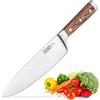 ZOLMER Coltello da Chef Affilato per Tagli Unici con Manico in Legno Pakka