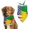 Generic Bandane per cani con bandiera USA e Guyana francese, sciarpa regolabile per animali domestici di piccola e grande taglia, accessori eleganti e comodi per cani e gatti