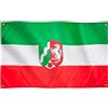 Runesol Bandiera Nord Reno Westfalia, 91x152cm, 3ft x 5ft, Düsseldorf, 4 occhielli, Renania, Bandiera della regione Germania, Bandiere Premium, Interno, Esterno