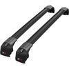 ipqi Compatibile con Opel Mokka A (J13) 2012-2016 ACE-2 Barre Tetto Portapacchi Auto Barre Portatutto Nero Alluminio 2 Barre