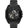 Diesel Orologio Flayed da uomo, movimento a tre lancette, cassa in acciaio inossidabile nero da 47 mm e bracciale in acciaio inossidabile, DZ7472