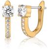 Limerencia G23 Orecchini Titanio Cerchio 10 mm Anallergici Donna Orecchini Cerchio Uomo con Zirconi Orecchini Senza Nichel per Orecchie Sensibili