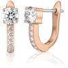 Limerencia G23 Orecchini Titanio Cerchio 10 mm Anallergici Donna Orecchini Cerchio Uomo con Zirconi Orecchini Senza Nichel per Orecchie Sensibili