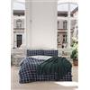 Nuit Des Rêves Ranforce Double Quilt Cover Set (200 x 200 cm), 100% cotone, blu scuro e bianco, stampa reattiva, 2 custodie imbottite, lavabile in lavatrice, design elegante