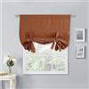 NICETOWN Tende per finestre da cucina, con filtro per la luce, tende romane con tasca per asta, mantovana elegante per decorazione di Halloween, 101,6 x 137,2 cm, arancione bruciato, 1 pannello