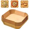 Elalove Carta forno per friggitrice ad aria, 100 pezzi contenitori usa e getta in carta per teglia friggitrice ad aria, accessori friggitrice ad aria per Microonde, 16cm x 4.5cm