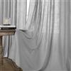 Joydeco Tende in lino per soggiorno, con tasca posteriore per asta filtrante, tende semi velate per finestra, lunghe 304,8 cm, colore: grigio ebano