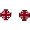 Cencibel Smart Casual Gemelli Croce di Gerusalemme, argento, Taglia unica