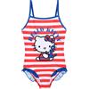 Hello Kitty Sanrio Hello Kitty Costume da Bagno per Ragazze, Design Nautico Costume Intero per Bambina, Taglie 3 a 8 Anni (IT, età, 3 Anni, Regular, Rosso)