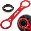 Snowtain Chiave per guarnitura per Mountain Bike,Lega di Alluminio BB Chiave Strumento con Adattatore,BB Chiave della Bicicletta para Dub/Tl-Fc32 / Tl-Fc25 / Tl-Fc24, para reparación de bicicletas.
