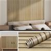 Livelynine Carta da Parati Effetto Legno 3D 60CMx500CM Impermeabile Carta da Parati Adesiva Muro Effetto Legno Camera Letto Salotto Carte Parat Adesiva Muro Strisce di Legni Moderno Skandi