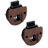 Gedotec Slide Line 55 - Chiavistello scorrevole per porta scorrevole, in plastica marrone, prodotto in Germania, 2 pezzi, guide per mobili per legno