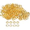 QUARKZMAN 300 Set Kit Occhielli in Metallo 10mm 2/5 Foro Occhielli per Teloni Piccolo Occhiello con Rondelle per Scarpe Vestiti Cintura Etichetta Borsa Tessuto Pelle Progetto, Tonalità Oro