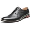 Bruno Marc DREAM PAIRS Bruno Marc Scarpe Eleganti Uomo Scarpe Oxford Uomo Stringate Derby Basse Oxford Vintage Elegante Nero Prince-3 Taglia 48EU/14US
