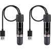 GERUI 2 mini riscaldatori USB per acquario, 10 W, con termostato, termostato, riscaldatore per tartarughe per piccoli acquari, per acqua salata e d'acqua dolce