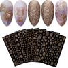 jmeowio Natale Glitter Adesivi Unghie Nail Art 8 Fogli Stickers Unghie Autoadesivi Decorazioni Unghie Nail Art Disegni