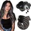 Moresoo Extension Microring Capelli Veri #1B/S/1B 40cm 50g 50 Ciocche | Riflessi Luminosi, Integrazione Perfetta, Look Estivo, Chioma Chiara, Tocco Delicato, Splendore Solare, Incanto